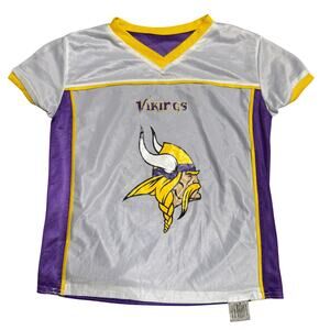 NFL FLAG JERSEY VIKINGS YOUTH M MEDIUM Y MINNESOTA SPORTS FOOTBALL WORKOUT